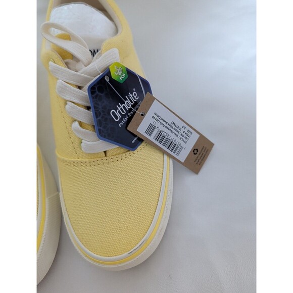 TOMS Alpargata Fenix Women's Casual Sneakers, Yellow Lace-up Shoes Size W 5.5 - Picture 3 of 14